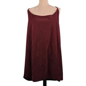 Arula Corduroy Slip Dress Burgundy Size 2X